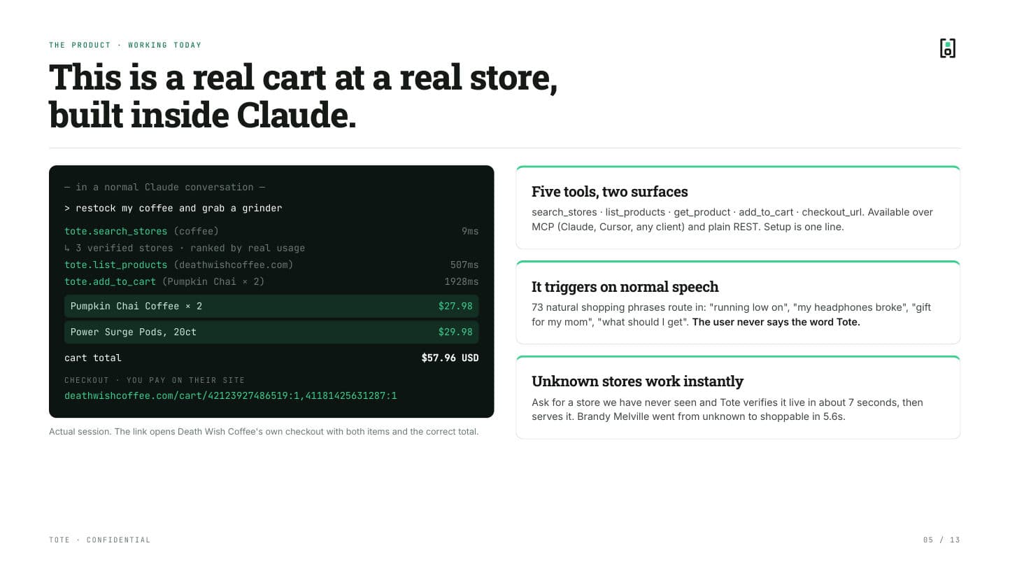 Pitch deck, page 5 of 13