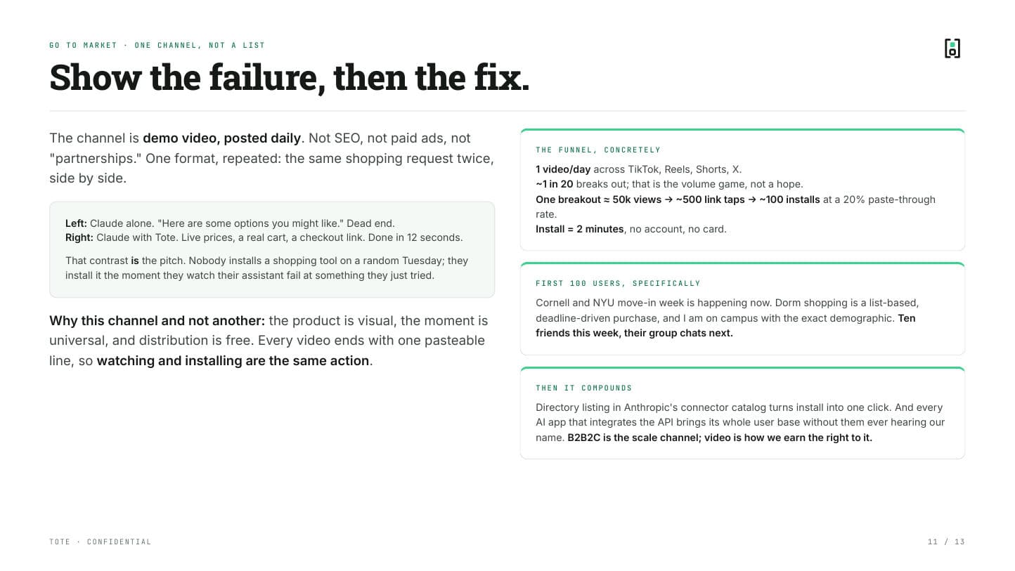 Pitch deck, page 11 of 13